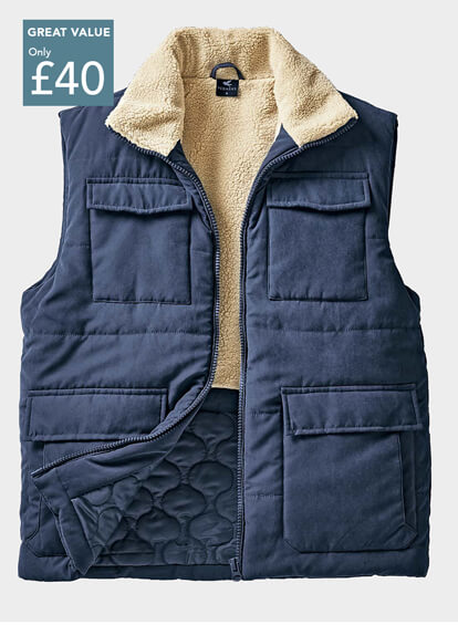 Sherpa Lined Padded Gilet